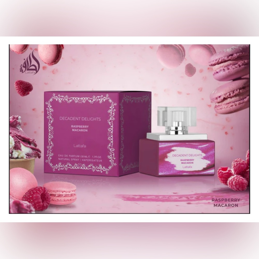 🆕 DECADENT DELIGHTS RASPBERRY MACARON WOMEN EDP - 50ML 1.7OZ BY LATTAFA